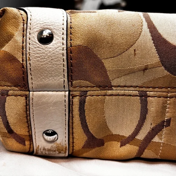 Coach Carly Signature Monogram Hobo 2007 Authentic Shoulder Bag with Dust Bag - Picture 13 of 14